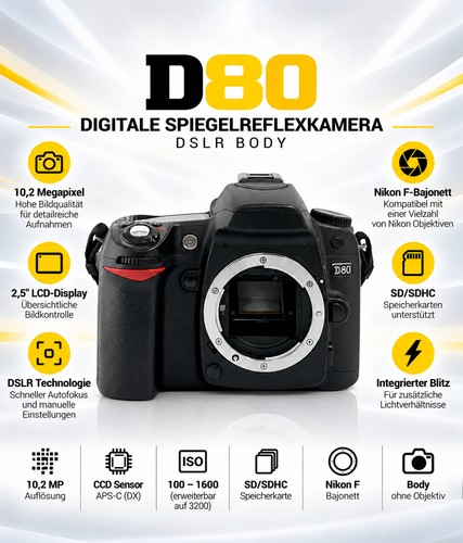 Nikon d80 body - nikon,